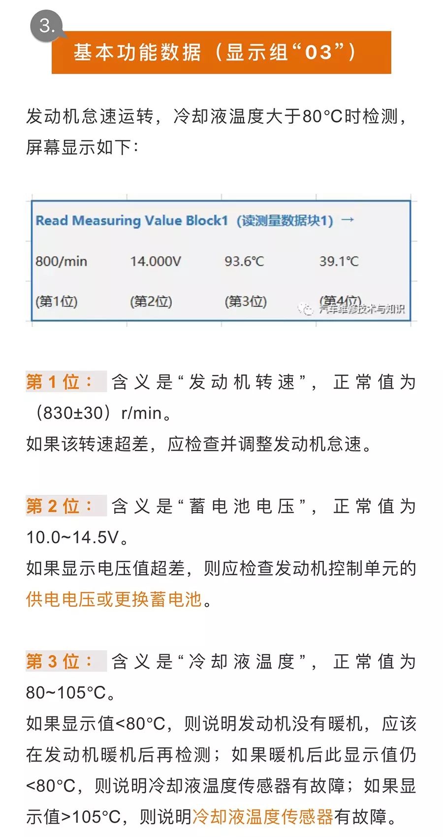 【大众发动机数据流的含义、正常值、故障判断方法】图4