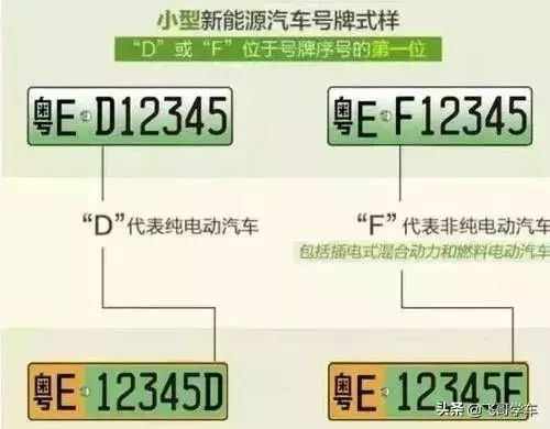 新能源车牌d和的区别 新能源车牌照号码位及规则介绍