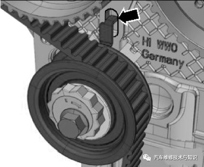 大众1.6L EA211发动机正时带校对和更换步骤