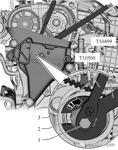 大众1.6L EA211发动机正时带校对和更换步骤